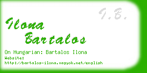 ilona bartalos business card